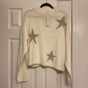 Francesca’s star sweater XL NWT